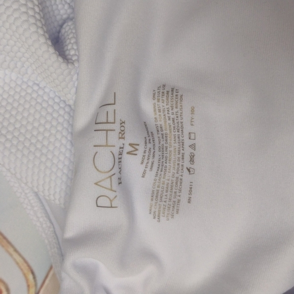 RACHEL Rachel Roy white one piece swimsuit size medium - Picture 4 of 4